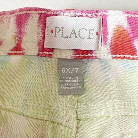 THE CHILDREN’S PLACE Girls Print Denim Skimmer Shorts - In The Pink - Size 6X/7 - Picture 4 of 9